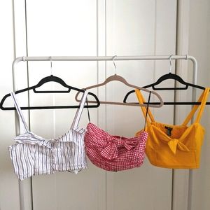 Forever 21 Summer Crop Tops (Set of 3)